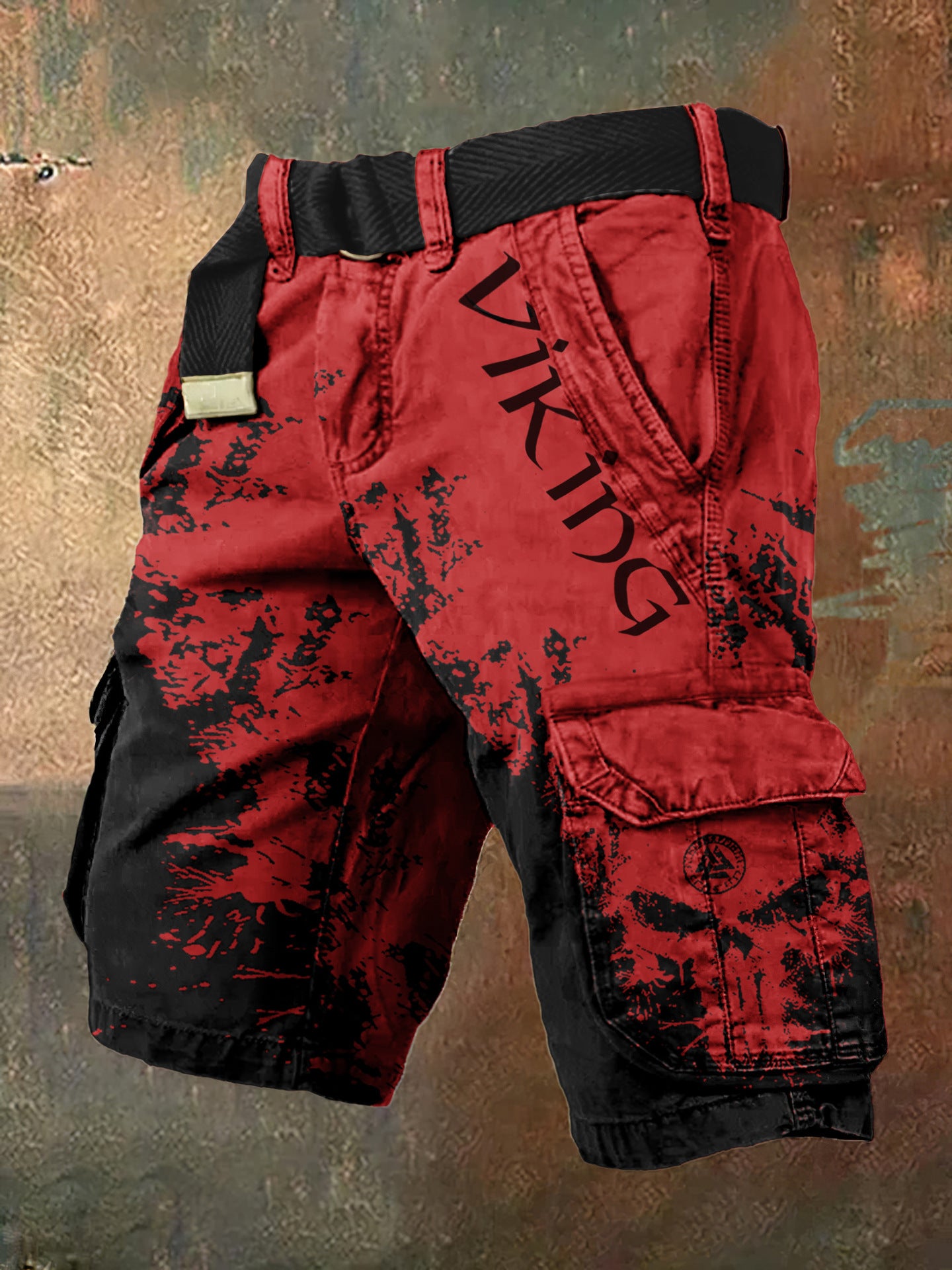 Digital Printing Men's Fashion Casual Zipper Cargo Shorts