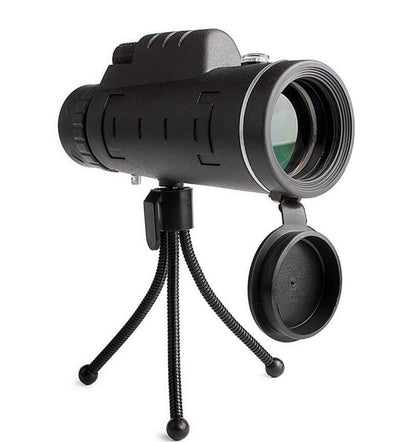 40x60 Monocular Telescope with Tripod, Phone Clip, and Compass – BAK4 Prism, FMC Lens, Outdoor Zoom Scope
