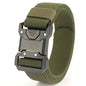New Quick Release Tactical Release Buckle Braided Elastic Belt Men