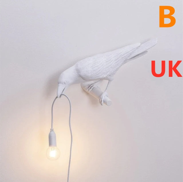Modern Resin Wall and Desk Lamp with Plug Options – White & Black, Multiple Standards
