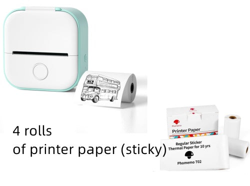 Phomemo T02 Mini Pocket Thermal Printer – Inkless Bluetooth Label Printer, Supports 10 Languages, 1000mAh Battery