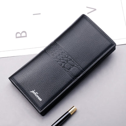 Multifunctional Wallet Men's Long Zipper Trend Fashion Personality Large Capacity Button Youth Hand Embossed Wallet