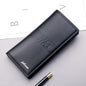 Multifunctional Wallet Men's Long Zipper Trend Fashion Personality Large Capacity Button Youth Hand Embossed Wallet