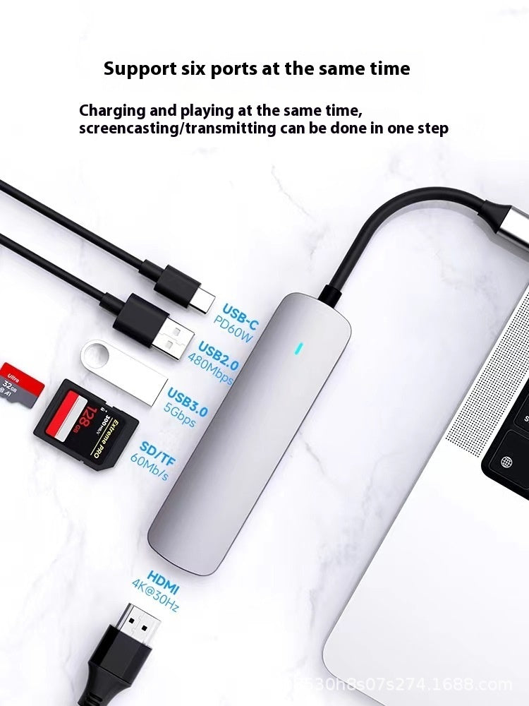 Multi-Function USB-C Splitter Hub – Compact & Efficient