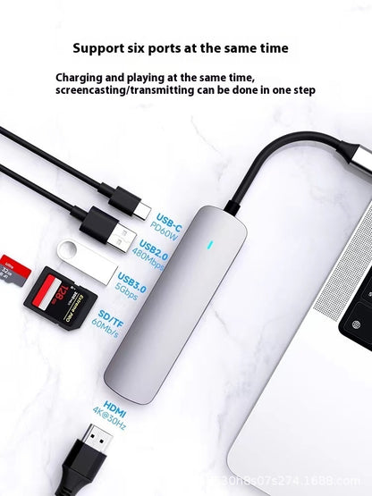 Multi-Function USB-C Splitter Hub – Compact & Efficient