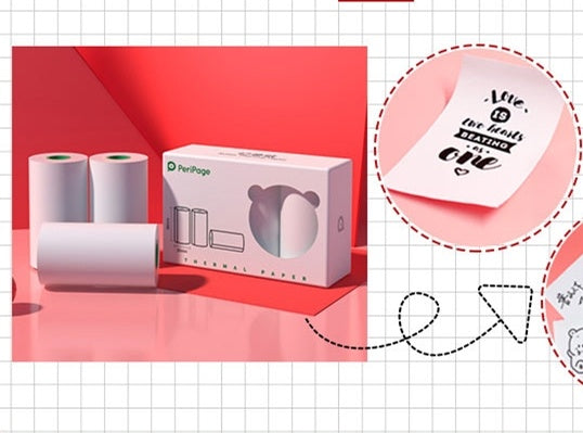 Mini Thermal Printer - Rechargeable, Portable & Multi-Paper Compatible