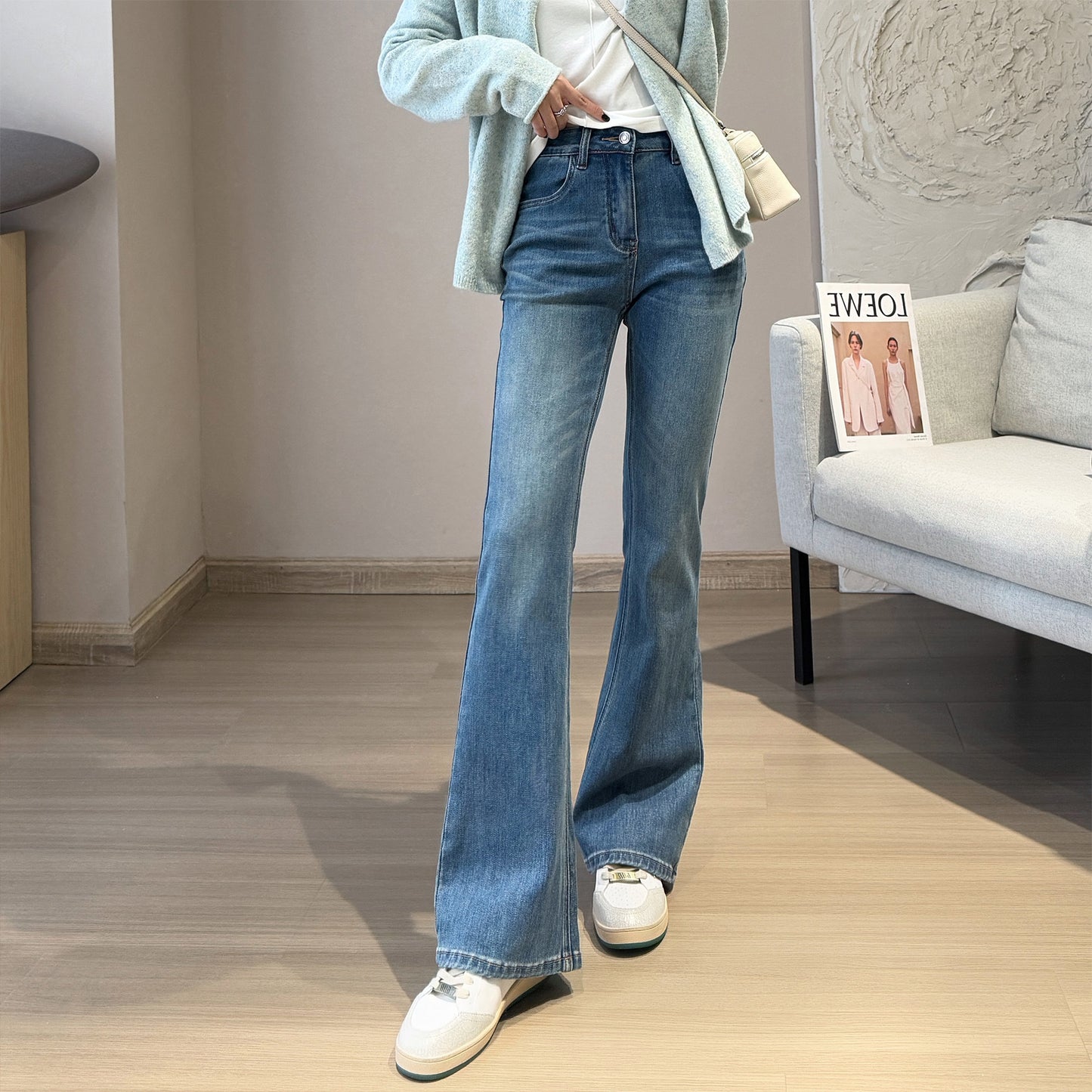 Japanese & Korean Casual Bootcut Trousers- For Women