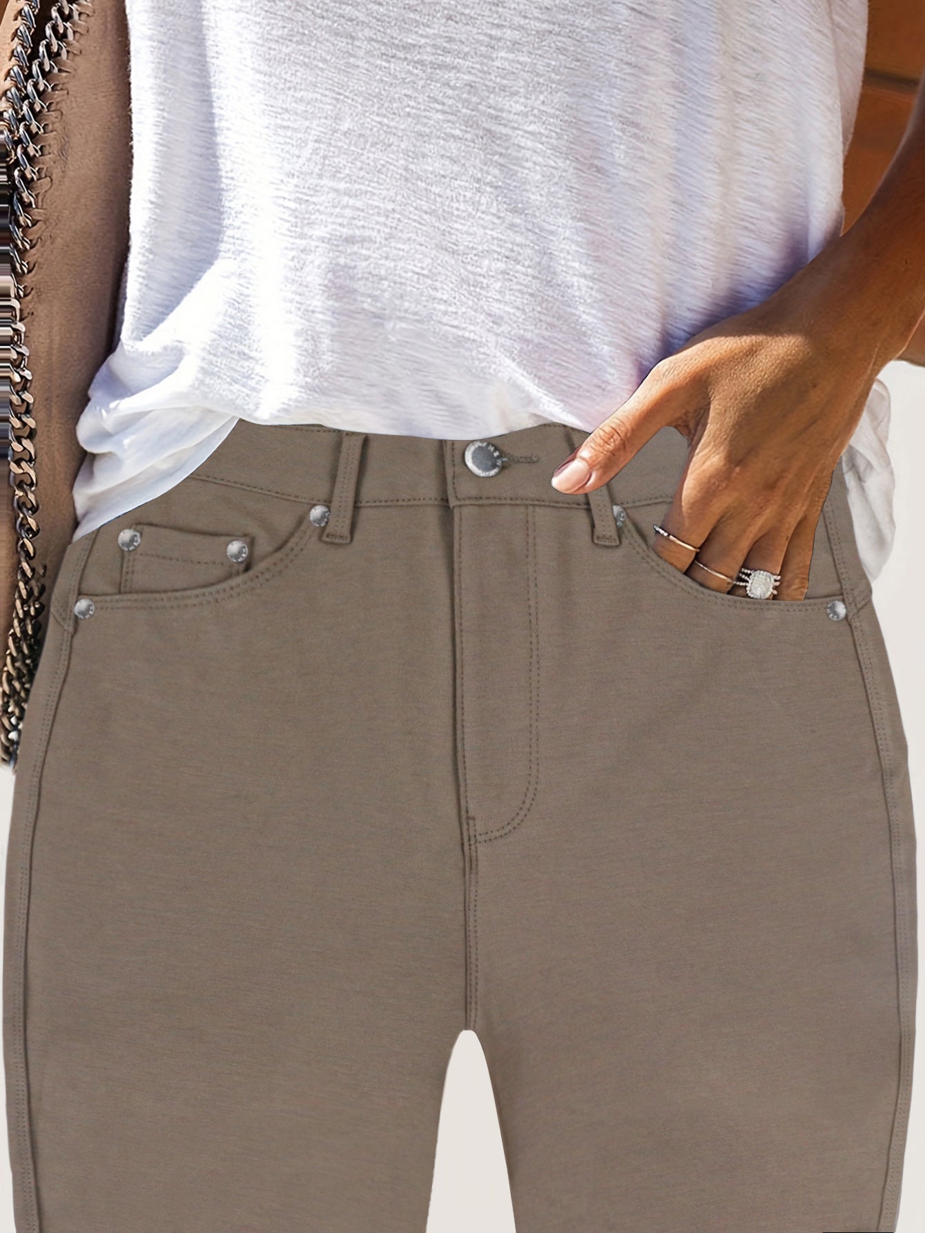 Street Style Skinny Cotton Pants