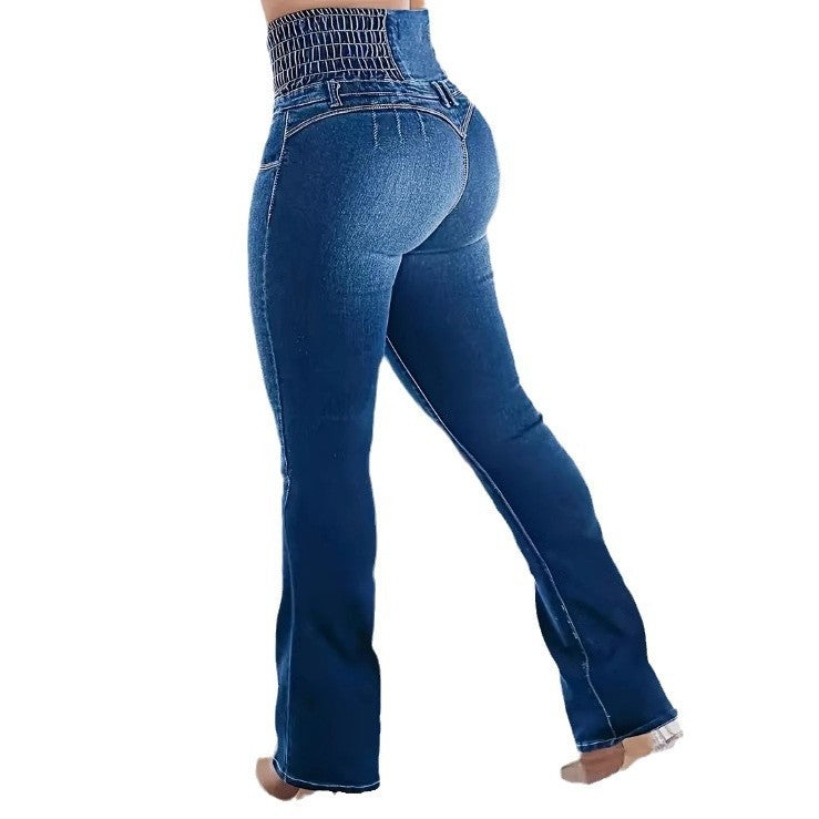 High-Waist Stretch Denim