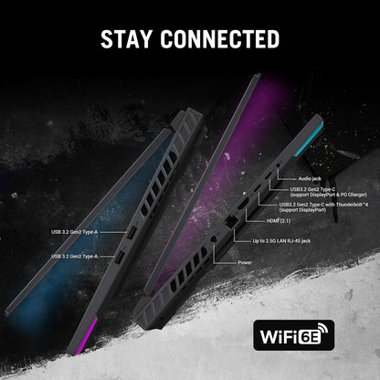 ASUS ROG Strix G16 (2024) Gaming Laptop, 16” ROG Nebula Display 16:10 QHD 240Hz, NVIDIA® GeForce RTX™ 4070, Intel® Core™ i9-14900HX, 16GB DDR5-5600, 1TB PCIe Gen4 SSD, Wi-Fi 6E, Win 11, G614JIR-AS94