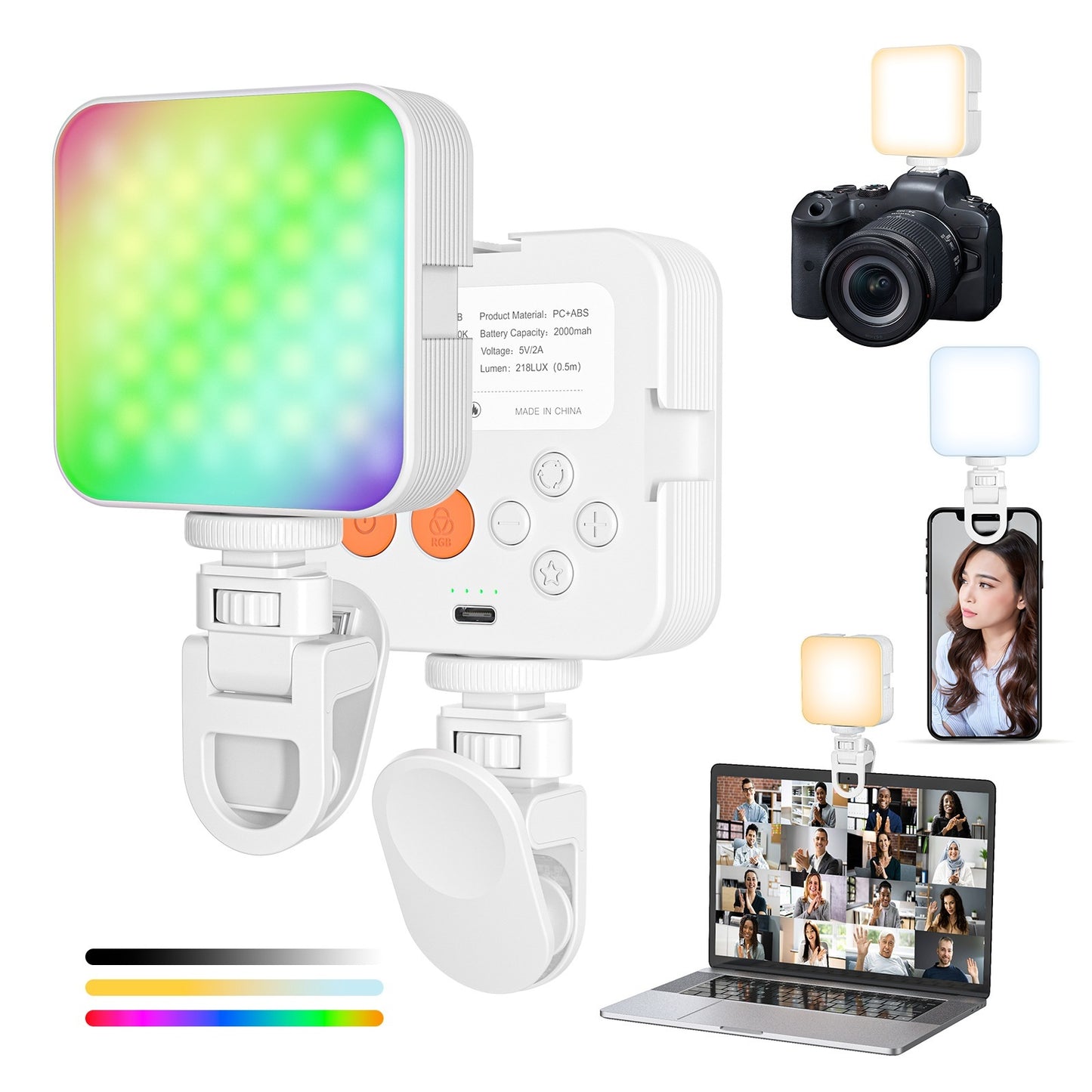Camera Pocket Light Atmosphere Mini RGB