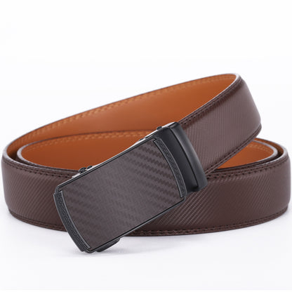 Fashion Men's Leather Belt Automatic Buckle