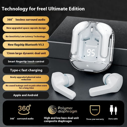 Ear Hook Bone Conduction Wireless Bluetooth Headset Color Display