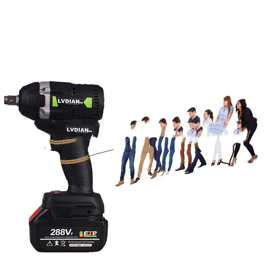 Cordless 21V Brushless Impact Wrench – 320Nm Torque, Rechargeable, Black 288VF