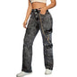 Street Hipster Black Denim Overalls-for Women