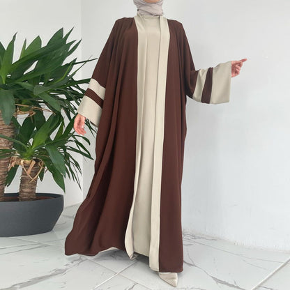 Two-Piece Long Dress Abaya Set