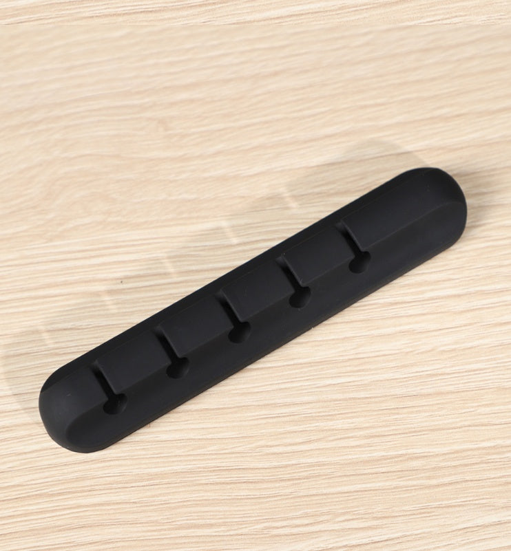 Desktop Cable Manager – Organize Wires, High Strength Double-Sided Glue, Organic Silicone, Black**