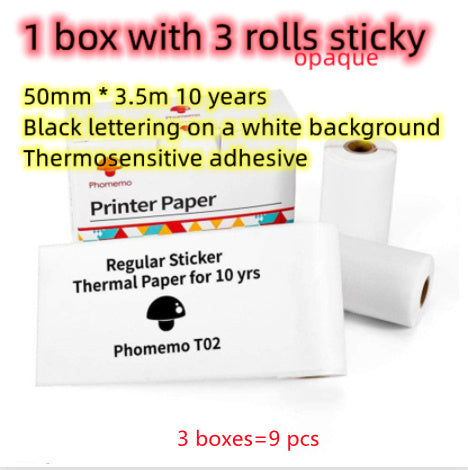 Phomemo T02 Mini Pocket Thermal Printer – Inkless Bluetooth Label Printer, Supports 10 Languages, 1000mAh Battery