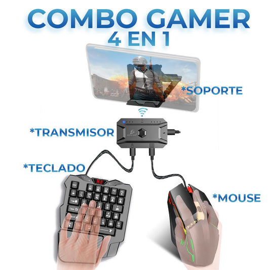 4 In 1 Bluetooth Gaming Keyboard Mouse Kit For Android Cell Phones