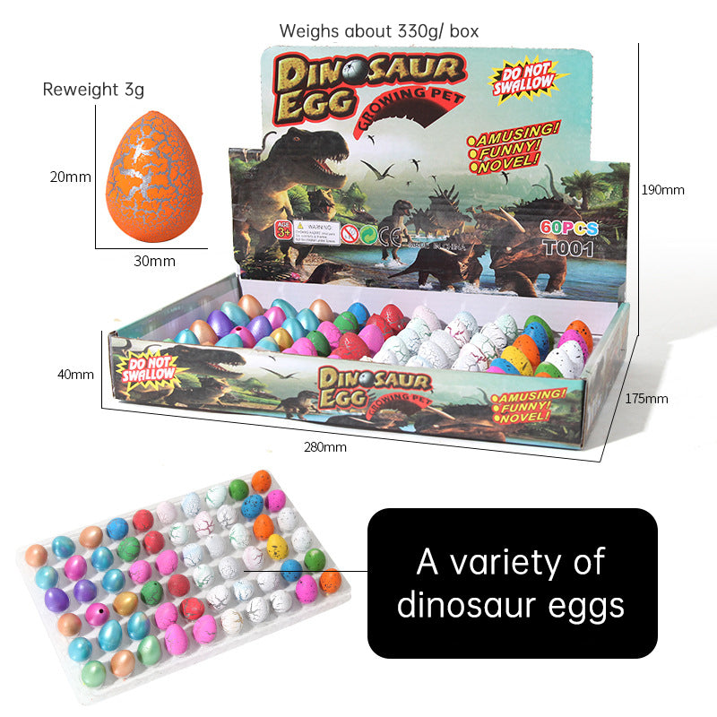 Dinosaur egg children soak in water to expand hatching small toys cracked shell simulation animal