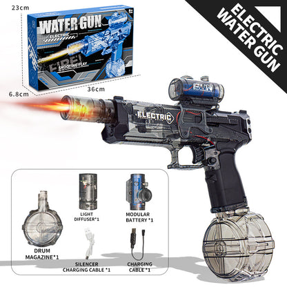 New Electric Automatic Water Gun With light Sprays Water Continuously High-pressure High-speed Powerful Ice Blast Water Gun Toys