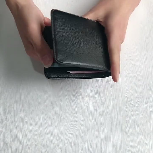 Wallet Men's Short Wallet  Business Wallet Simple Men's College Students Trendy Youth Wallet
