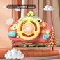 Children's simulation steering wheel cartoon simulation co pilot car rear seat car baby lighting music puzzle toy