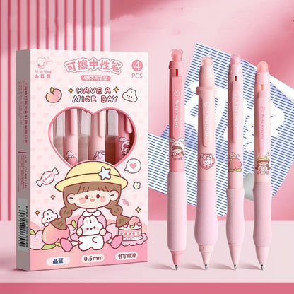 Erasable Gel Ink Pen Set with Smooth Writing and Plastic Shell