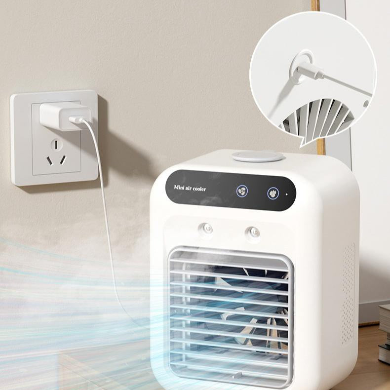 Portable USB Air Conditioner with Cooling Atomization and Touchscreen Control