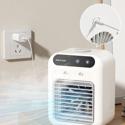 Portable USB Air Conditioner with Cooling Atomization and Touchscreen Control