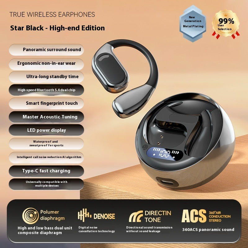 Ear Hook Bone Conduction Wireless Bluetooth Headset Color Display