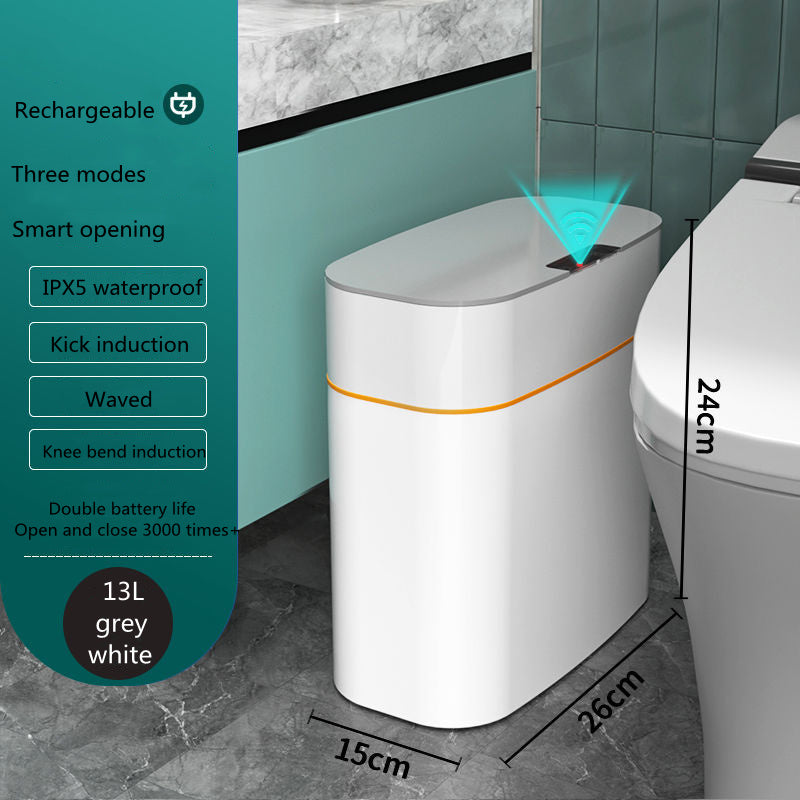Smart Automatic Sensor Trash Can – Waterproof, UV Sterilization, Deodorization, Insect & Leakage Prevention, 13L & 16L