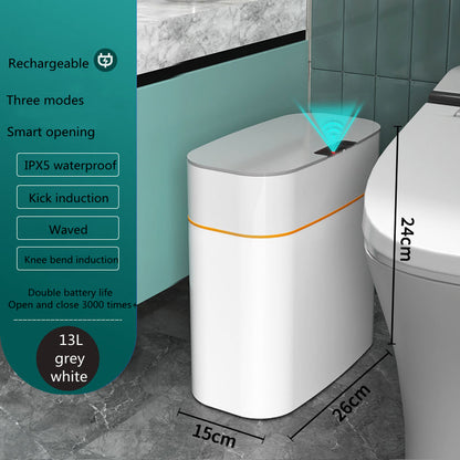Smart Automatic Sensor Trash Can – Waterproof, UV Sterilization, Deodorization, Insect & Leakage Prevention, 13L & 16L