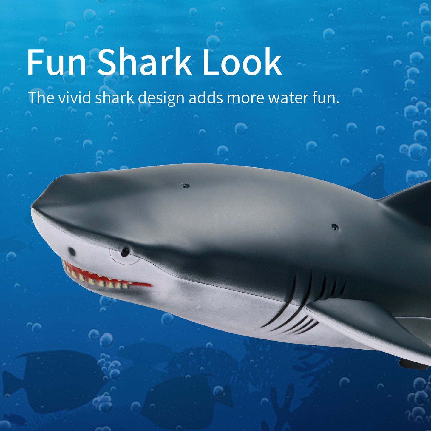 2.4G Simulation Shark Remote Control Boat High Speed And Long-Lasting Battery Life Children's Electric Water Speedboat Toy Boat