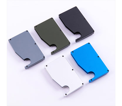 Aluminum Alloy Card Box RFID Anti-Magnetic Anti-Theft Card Box Metal Automatic Bullet Card Credit Card Box Spot AK-2