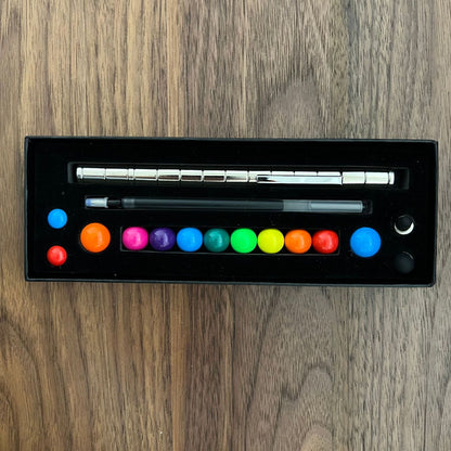 Two-Color Model Magnet Pen Color Ball Magnetic Pen Decompression Pen Magnetic Pole Decompression Pen Game Children's Toys