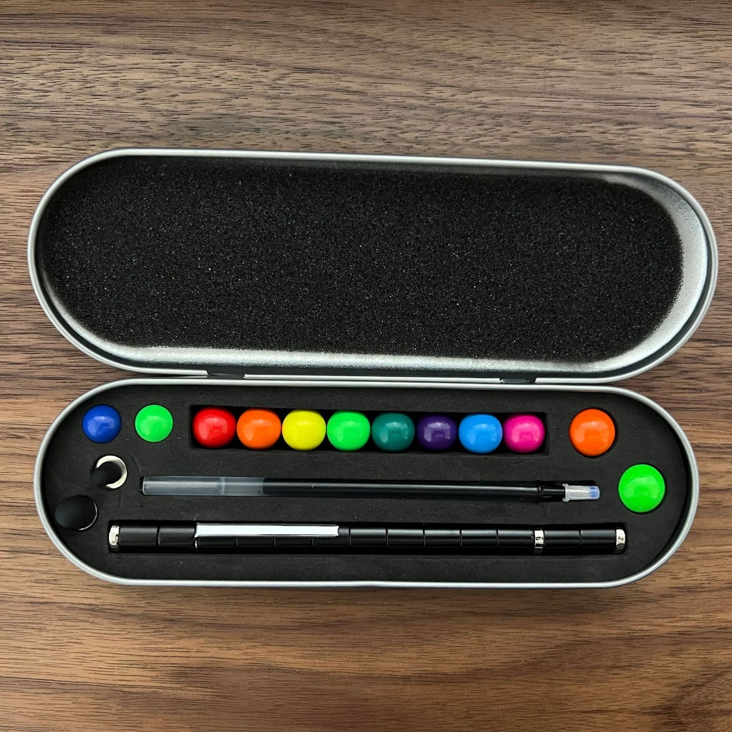 Two-Color Model Magnet Pen Color Ball Magnetic Pen Decompression Pen Magnetic Pole Decompression Pen Game Children's Toys