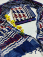 Bagru Hand Block Printed Linen Suits With Zari Border