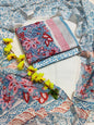 Bagru Hand Block Printed Linen Suits With Zari Border