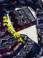 Bagru Hand Block Printed Linen Suits With Zari Border