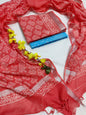 Bagru Hand Block Printed Linen Suits With Zari Border