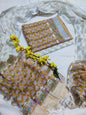 Bagru Hand Block Printed Linen Suits With Zari Border