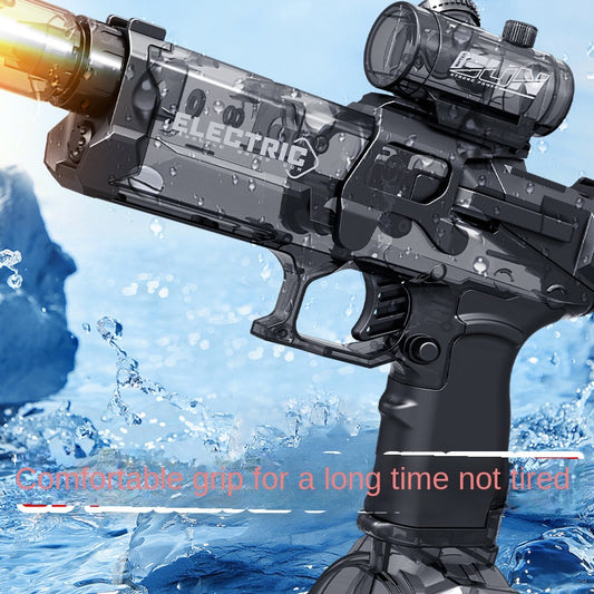 New Electric Automatic Water Gun With light Sprays Water Continuously High-pressure High-speed Powerful Ice Blast Water Gun Toys