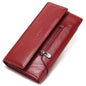 Leather Women's Wallet Long Leather Clutch Multi Card Coin Purse RFID Anti-magnetic Mobile Phone Bag