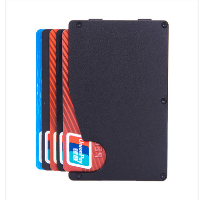 Aluminum Alloy Card Box RFID Anti-Magnetic Anti-Theft Card Box Metal Automatic Bullet Card Credit Card Box Spot AK-2