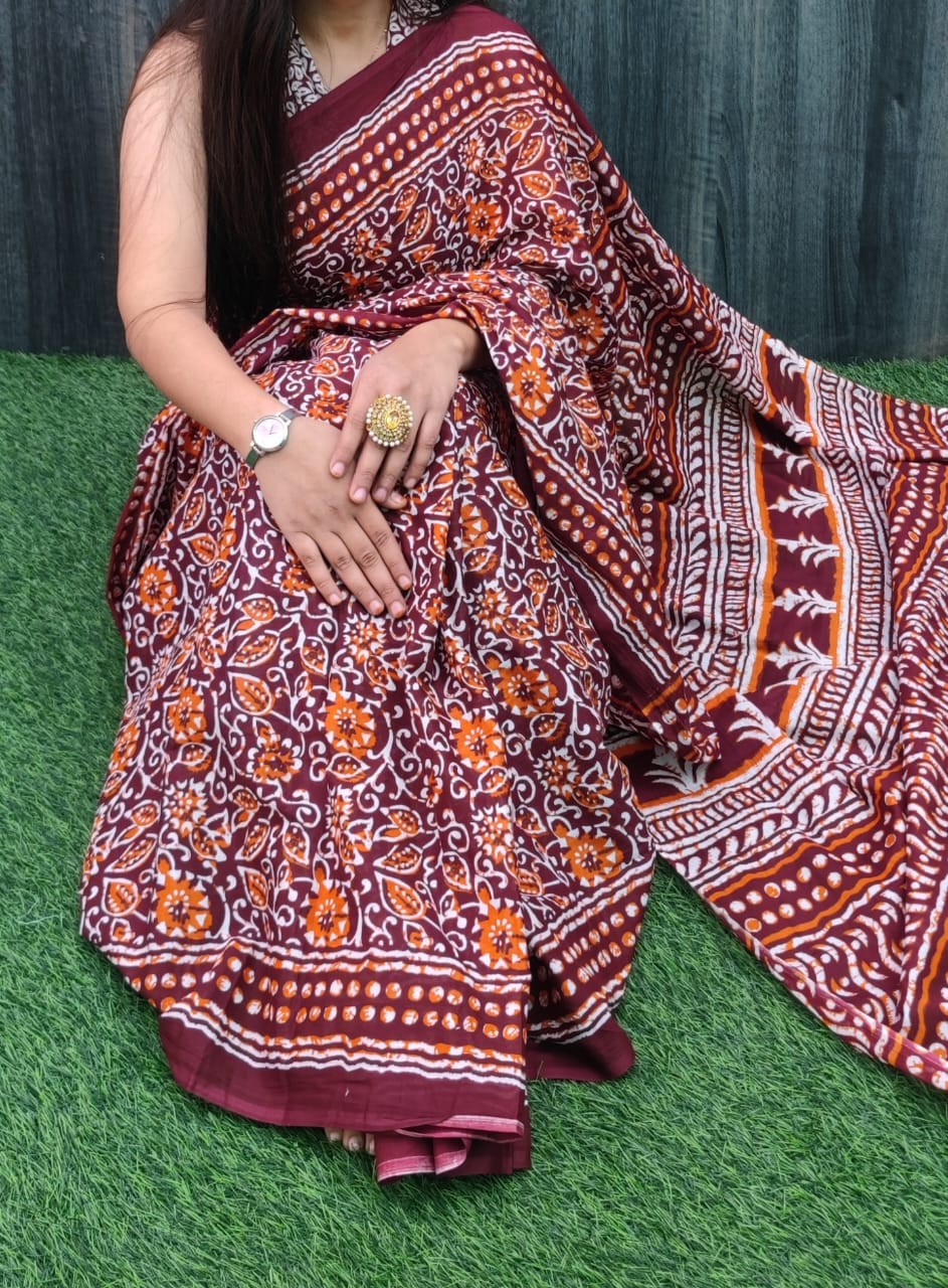 Cotton Sarees and Blouse