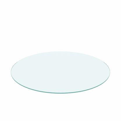 36" Inch Round Tempered Glass Table Top Clear Glass 1/4" Inch Thick Flat Polished Edge