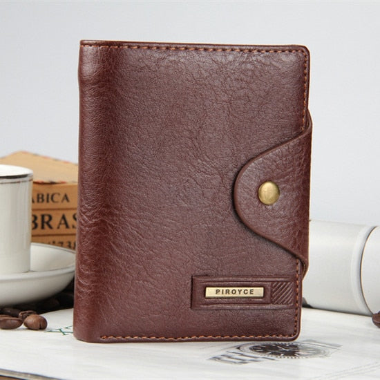 Guaranteed Genuine Leather Brand Men Wallets Design Short Small Wallets