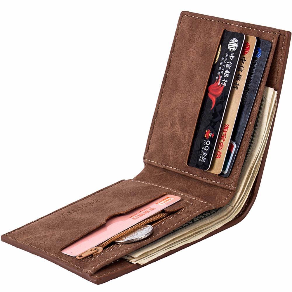 Men Wallets Mens Wallet with Coin Bag Zipper Small Money Purses New Design Dollar Slim Purse Money Clip Wallet