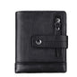 Men's Bag Zipper Buckle Multi-Card First Layer Cowhide Coin Purse Short Leather Men's Wallet